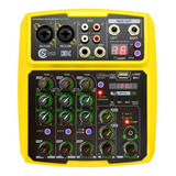 Mixer Amarelo Cmx 4 Canais Bluetooth
