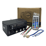 Mixer Boog 12v Fm + Bluetooth Para Microfone Som Carro Cor P