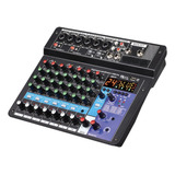 Mixer Portátil Profissional De 6 Canais Mixagem De Som De