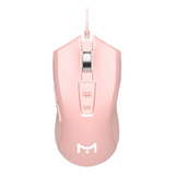 Ml100 Mouse Luminoso Silencioso Ergonômico Gamer Com Fio Usb Cor Ying Ying Pink [versão De Programação Macro Silenciosa