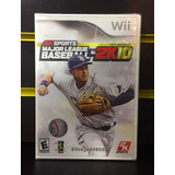 Mlb 2k10 Nintendo Wii Americano - Mídia Física Lacrado