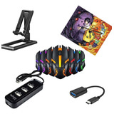 Mobilador Mouse Mousepad Tripé Otg Hub P/ Celular S/ Teclado