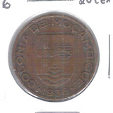 Moçambique Colônia Portugal 20 Centavos 1936 25mm