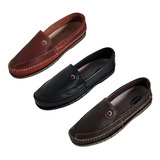 Mocassim Sapato Sapatilha Masculino Kit Com 3 Pares Couro