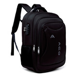 Mochila Anti Furto Notebook Saida Cabo Usb E Fone Fem / Mas