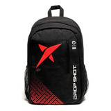Mochila Beach Tennis E Padel Raqueteira Drop Shot Essential Cor Preto E Vermelha
