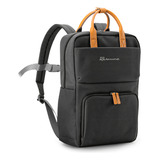 Mochila Bolsa Adamantiun Versa Preta Urbana Notebook 15 Polegadas Alça Superior Feminina Masculina Escolar Viagem Material Reciclado 15l