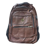 Mochila Bolsa De Couro Juvenil Masculina Reforçada Escolar