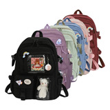 Mochila Bolsa K-pop Feminina P/ Personalizar Kawaii Coreana