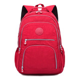 Mochila Bolsa Notebook Masculina Feminina Unisex Escolar Cor Vermelho