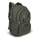 Mochila Bolsa Notebook Reforçada Masculina Lona Unissex 28l