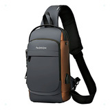 Mochila Bolsa Ombro Transversal Usb Cadeado