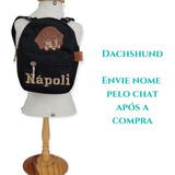 Mochila Bolsa Para Cachorro Personalizada Com Nome E Raça