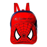 Mochila Bolsa Pequena Homen Aranha Passeio Escolar Infantil Cor Vermelho E Azul Desenho Do Tecido Homem Aranha