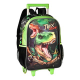 Mochila C/ Carrinho Dinossauro Com Alças Confortáveis