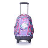 Mochila Com Rodas Xtren Cross 398 Com Design De Tecido Liso De Cor Roxa