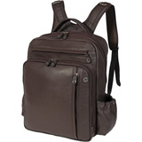 Mochila Couro Legitimo Original Com Porta Notebook Largadao