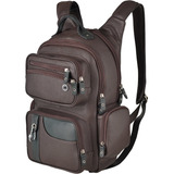 Mochila Couro Legitimo Porta Notebook Super Resistente
