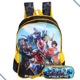 Mochila De Alças Garena Free Fire Com Estojo Escolar Gamer