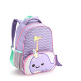 Mochila De Costas Escolar Infantil Bolsa Feminina Baleia