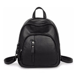 Mochila De Couro Pu Macio Para Mulheres Bolsa De Ombro Vinta
