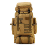 Mochila De Lona Camping Camuflada Militar 80 Lts Impermeável