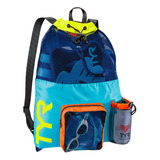 Mochila De Malha Tyr 40l Azul/amarelo