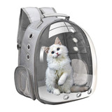 Mochila De Transporte Pet Astronauta Cinza Para Cães E Gatos