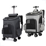 Mochila De Transporte Pet Passeio Com Rodinhas P/ Cães Gatos