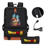 Mochila Dragon Ball Saiyan Student Schoolbag