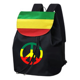 Mochila Em Tecido - Reggae - Bob Marley - Simbolo Paz E Amor