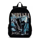 Mochila Escolar Bolsa Nirvana Moda Rock