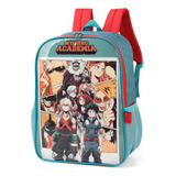 Mochila Escolar Costas My Hero Academia Original Verde Claro