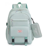 Mochila Escolar Feminina Acompanha Estojo Moda Casual 666-1
