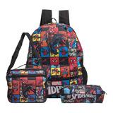 Mochila Escolar Homem Aranha Costas Kit