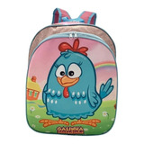 Mochila Escolar Infantil Galinha Pintadinha Rosa