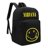 Mochila Escolar Nirvana Banda Rock Bolsa Música
