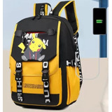 Mochila Escolar Pikachu Unisex C/ Porta