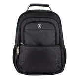 Mochila Executiva Cabo De Aço P/ Notebook Swissland - 4013 Cor Preto Desenho Do Tecido Liso