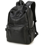 Mochila Executiva Couro Vintage Notebook Multifuncional Cor Preto