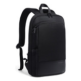 Mochila Executiva Notebook 15.6 Couro Slim Expansível 20l Cor Preto Desenho Do Tecido Liso