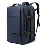 Mochila Executiva Para Viagem Expansível Entre 27-40 Litros Cor Azul