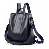 Mochila Feminina Anti-furto Couro Ecológico Anti-roubo