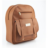 Mochila Feminina Pequena Design Moderno Escola Faculdade Cor Caramelo