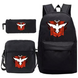 Mochila Free Fire Garena Para Crianças, Conjunto De D, 3 Peç