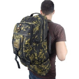 Mochila Grande De Lona 50 Litros Viagem Passeio Motoboy Cor Camuflada