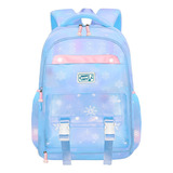 Mochila Juvenil Espaçosa Reforçada Kit Estojo 3d Alça Costa