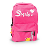 Mochila Juvenil Happy Smile Personalizada (rosa)