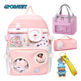 Mochila Kawaii Com Acessórios Fofos Em Formato De Alfinete,
