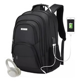 Mochila Maideng Notebook Masculina Urbana 40l Impermeável Reforçada Com Usb - Preto